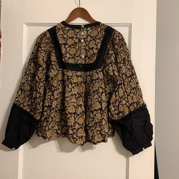✨ Anthropologie Rafia Lace Blouse Sz M - Picture 9 of 10